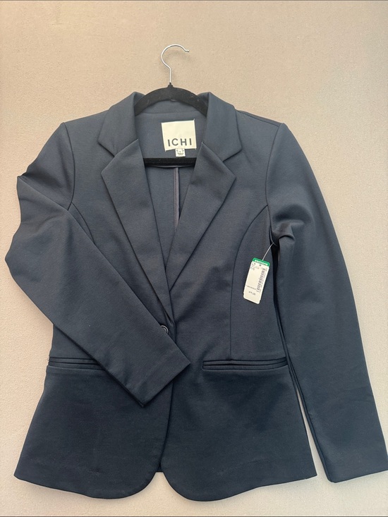 ICHI Jackets & Blazers - ICHI Women's Navy Blue Tailored Single-Button Blazer, size Sm